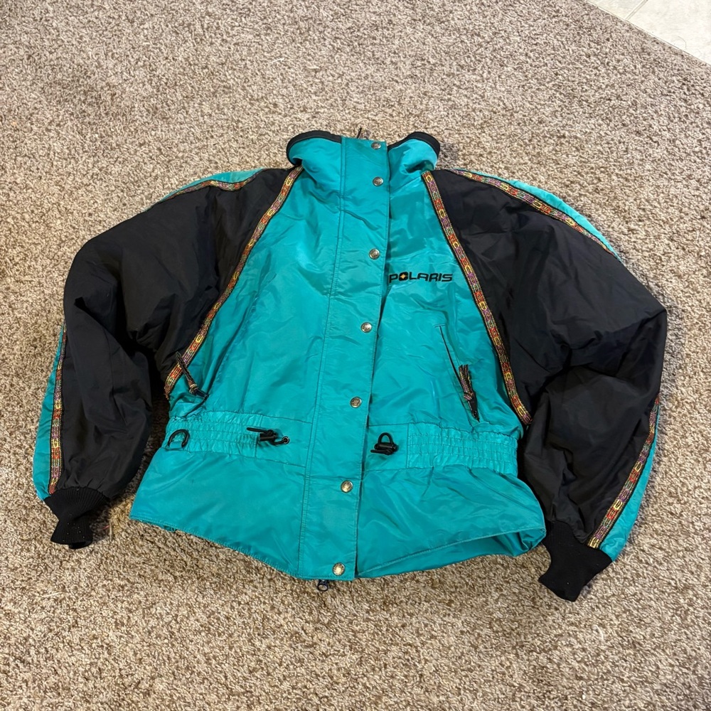 vintage polaris jacket women size medium jacket green insulated snow winter coat